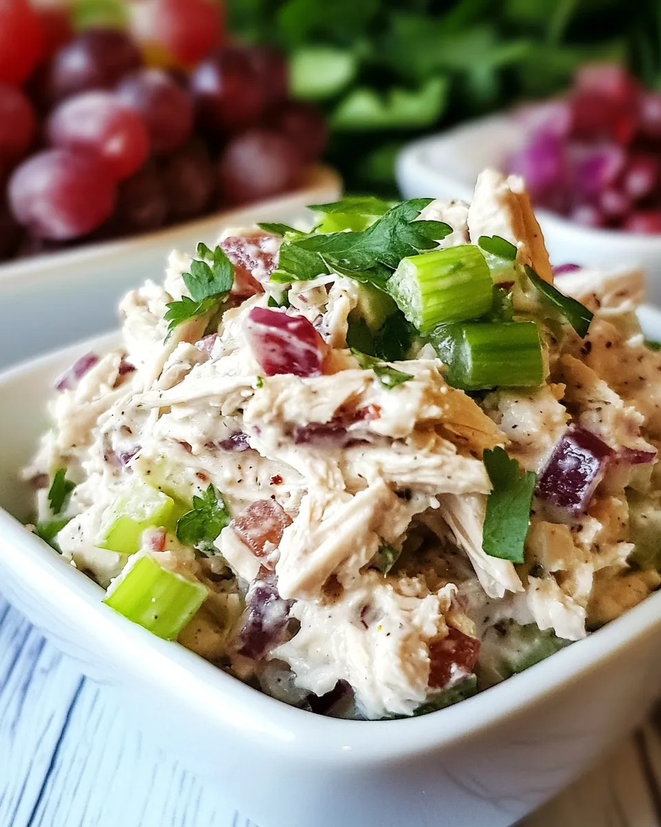 Delicious Slow Cooker Chicken Salad Recipe food shot