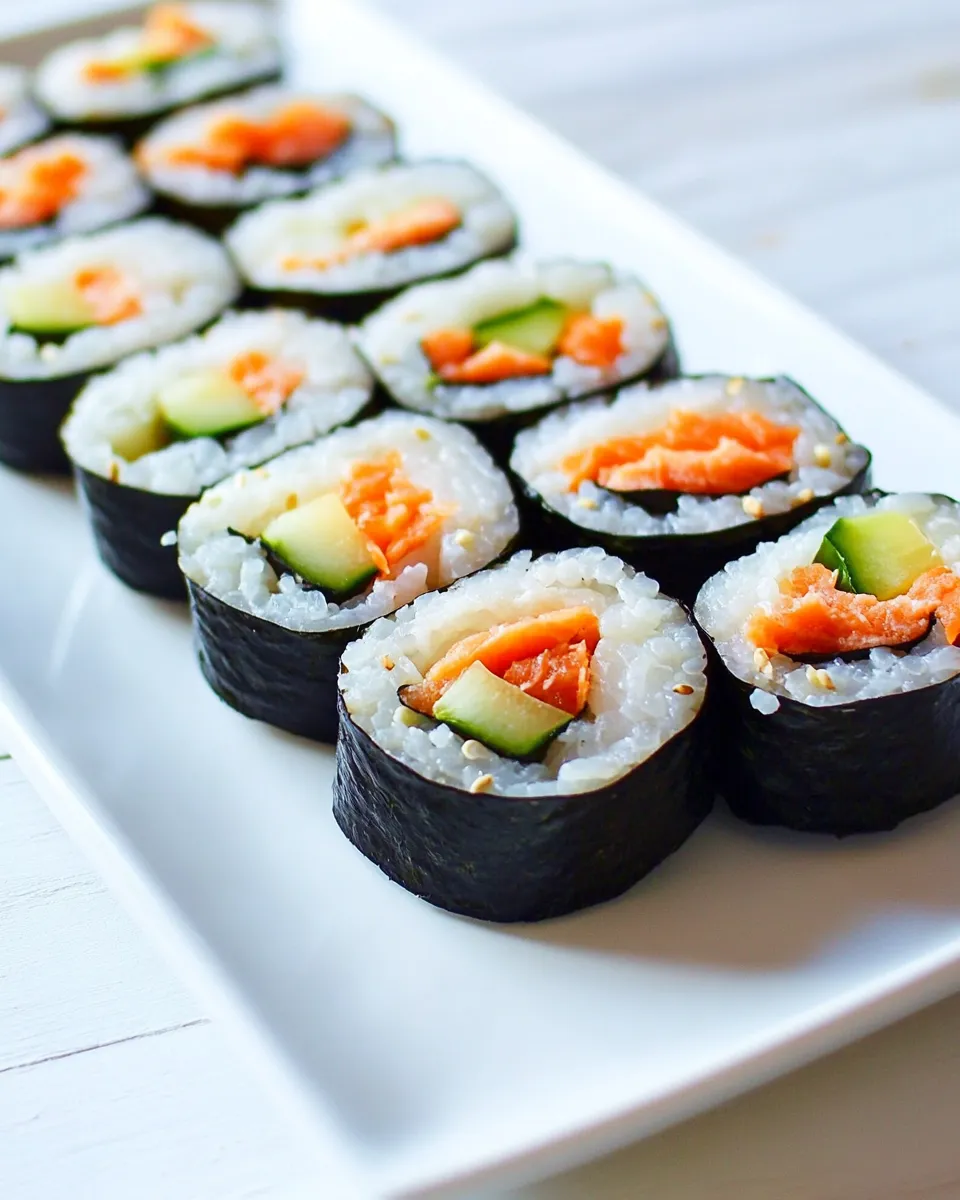 Classic Smoked Salmon Kimbap dish photo