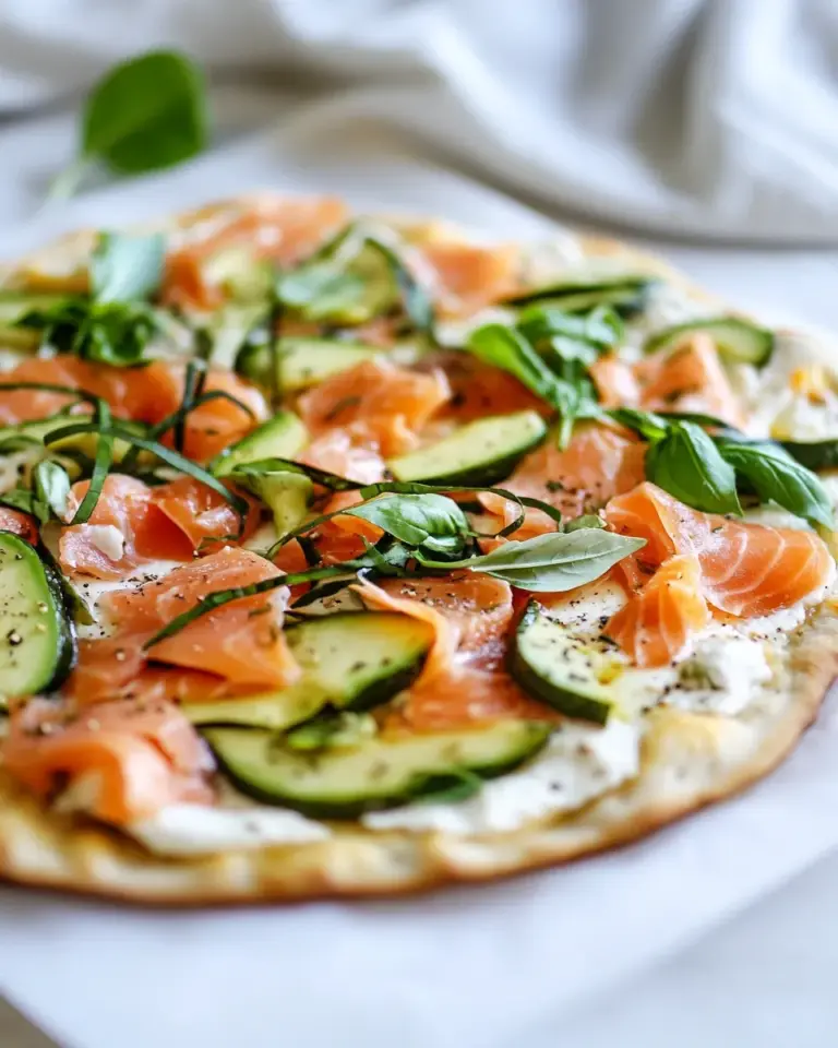 Homemade Smoked Salmon and Avocado Pizza photo