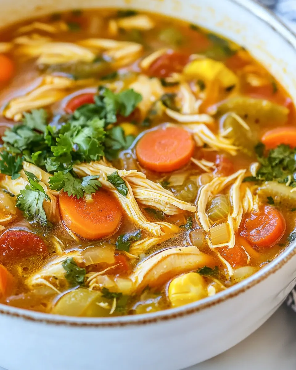 Delicious Southwest Chicken Soup (Detox) dish photo