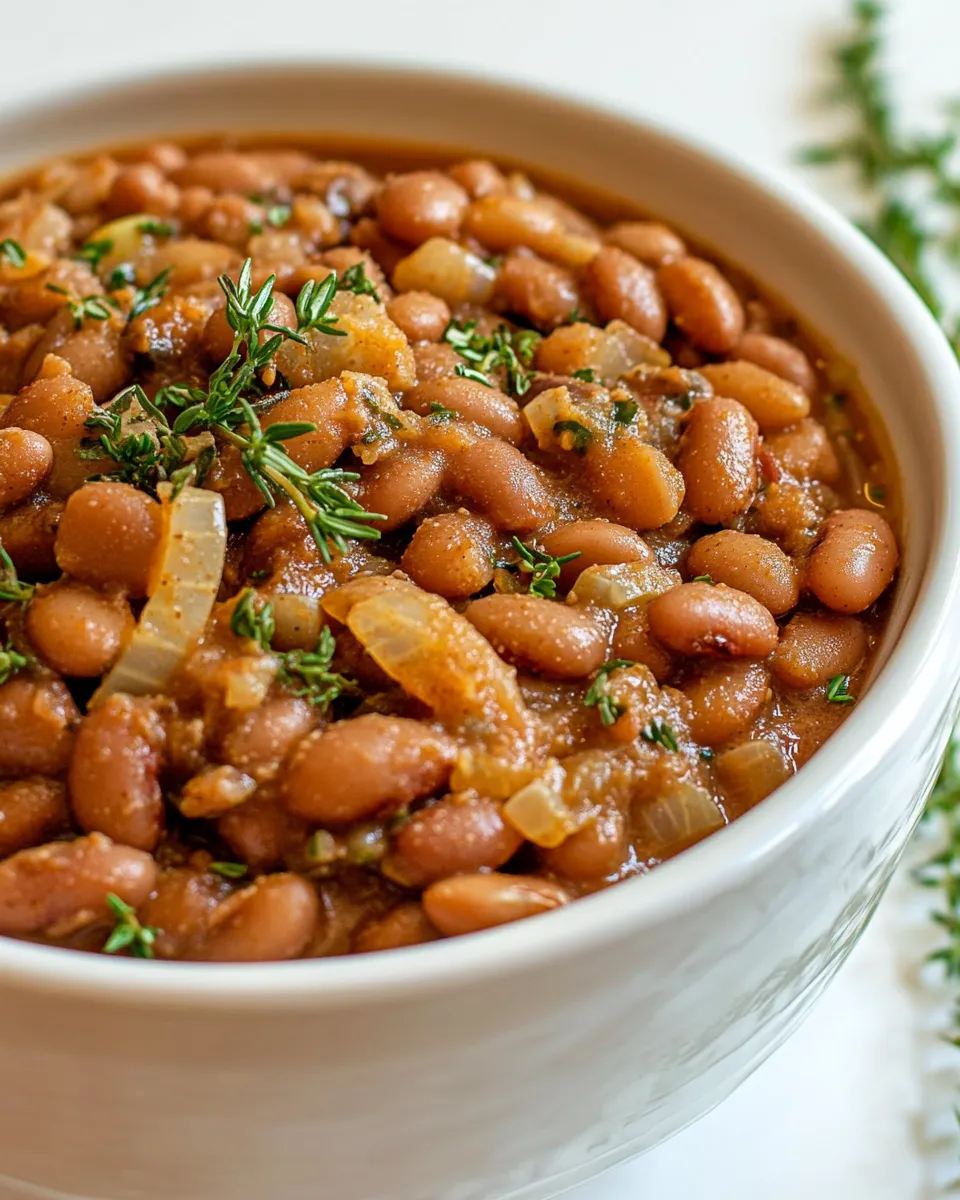 Easy Spiced Canned Pinto Beans recipe image