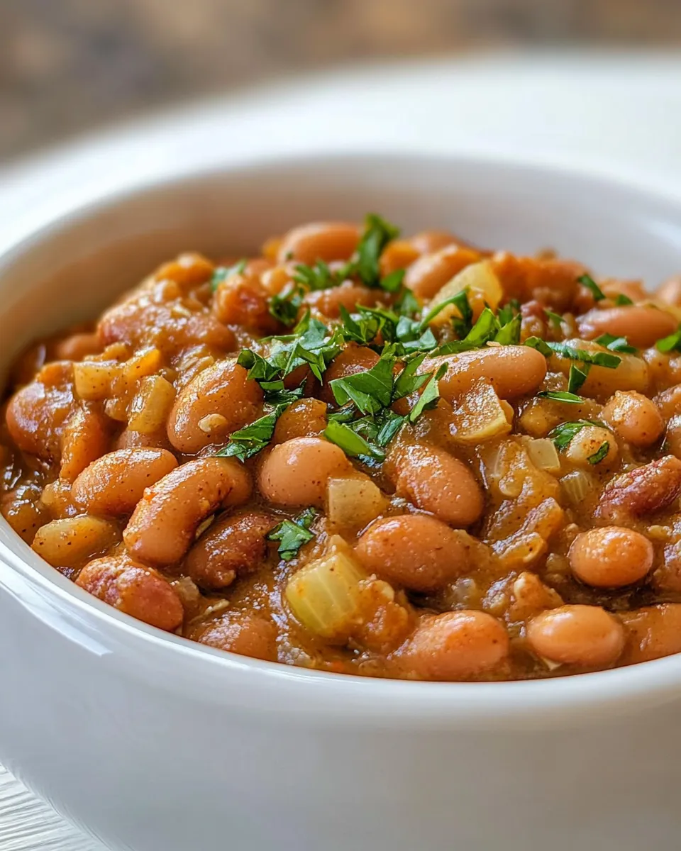 Delicious Spiced Canned Pinto Beans dish photo