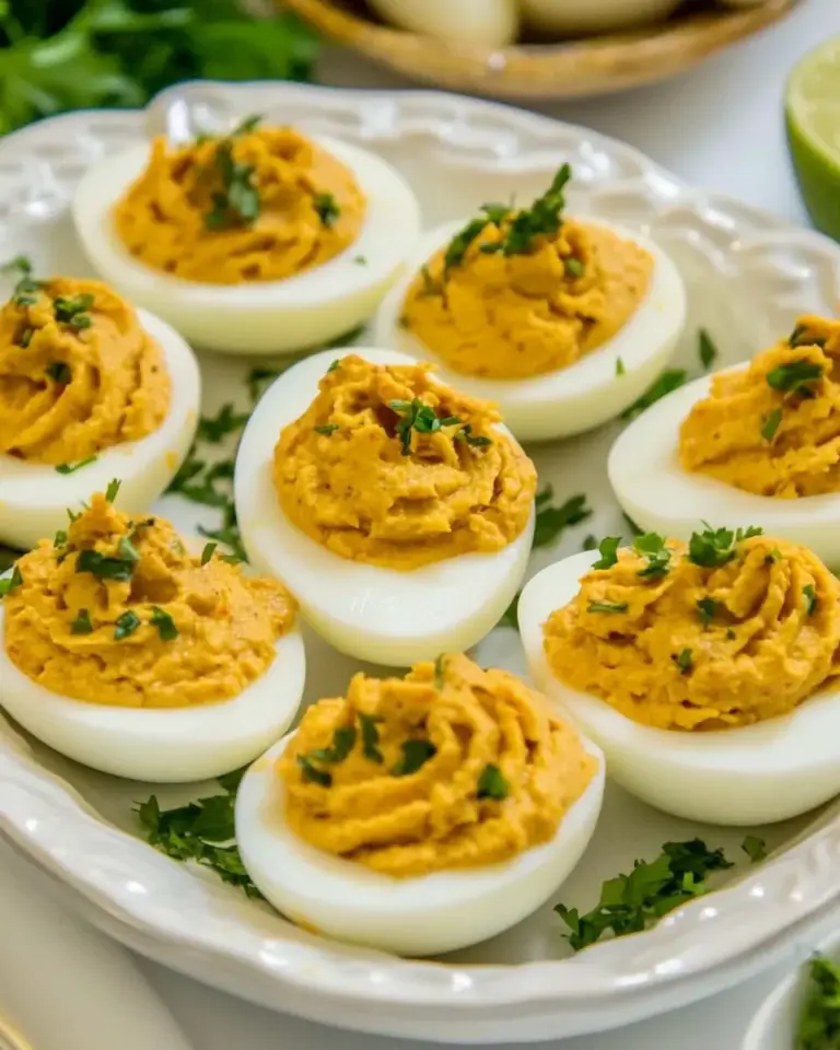 Homemade Spicy Deviled Eggs (with Chipotle and Lime) recipe photo