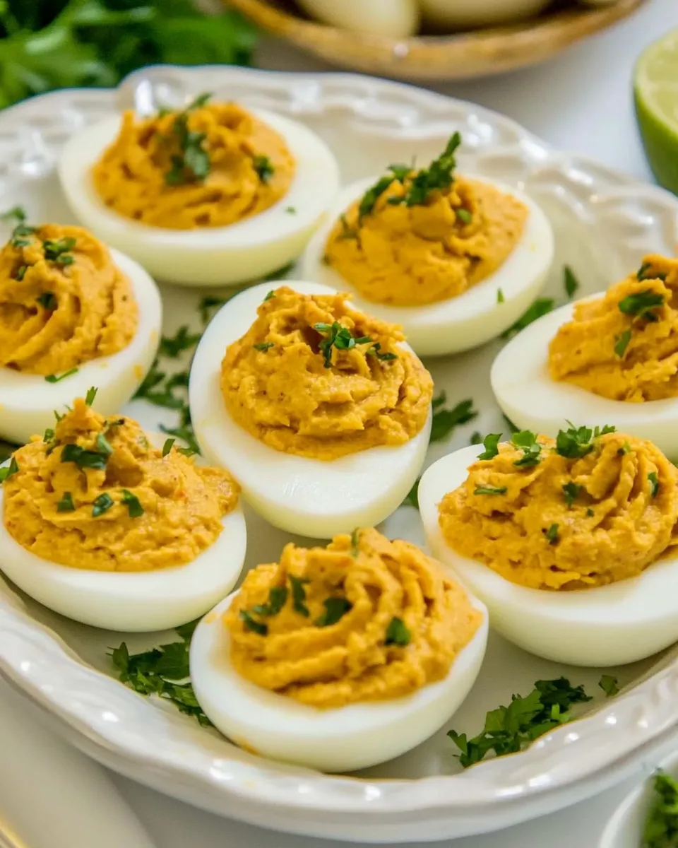 Homemade Spicy Deviled Eggs (with Chipotle and Lime) recipe photo