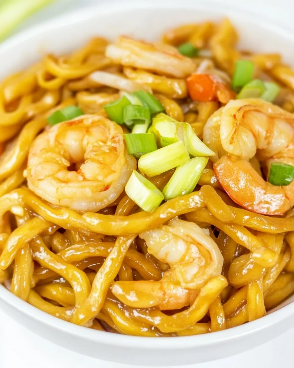 Delicious Spicy Shrimp Udon dish photo