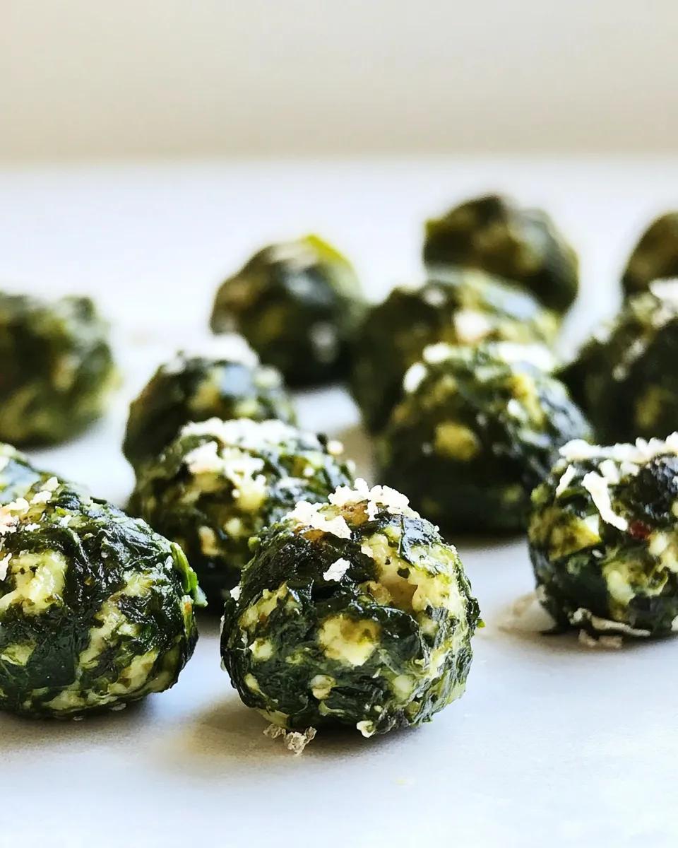 Easy Spinach Balls food shot