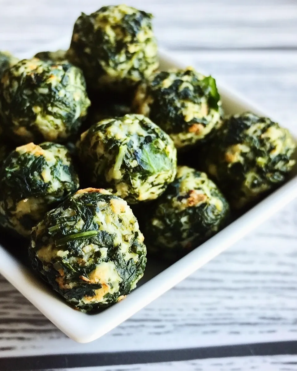 Delicious Spinach Balls plate image