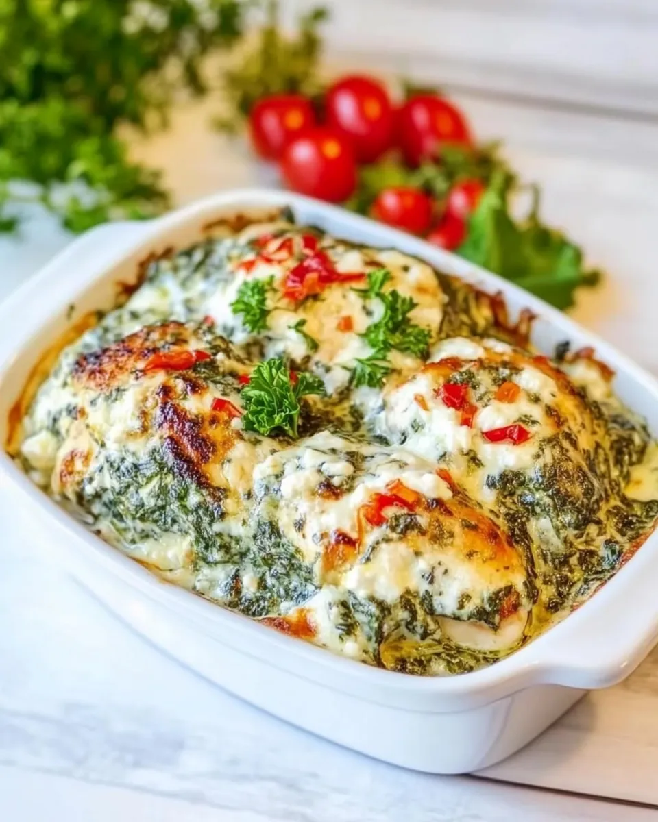 Easy Spinach and Feta Chicken food shot