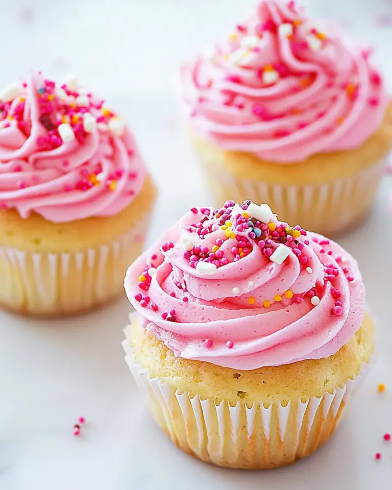Homemade Sprinkle-Filled Cupcakes with Marshmallow Buttercream photo
