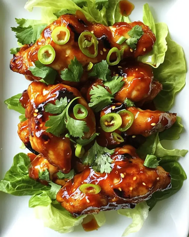 Homemade Sticky Tamarind Chicken with Crisp Lettuce recipe photo
