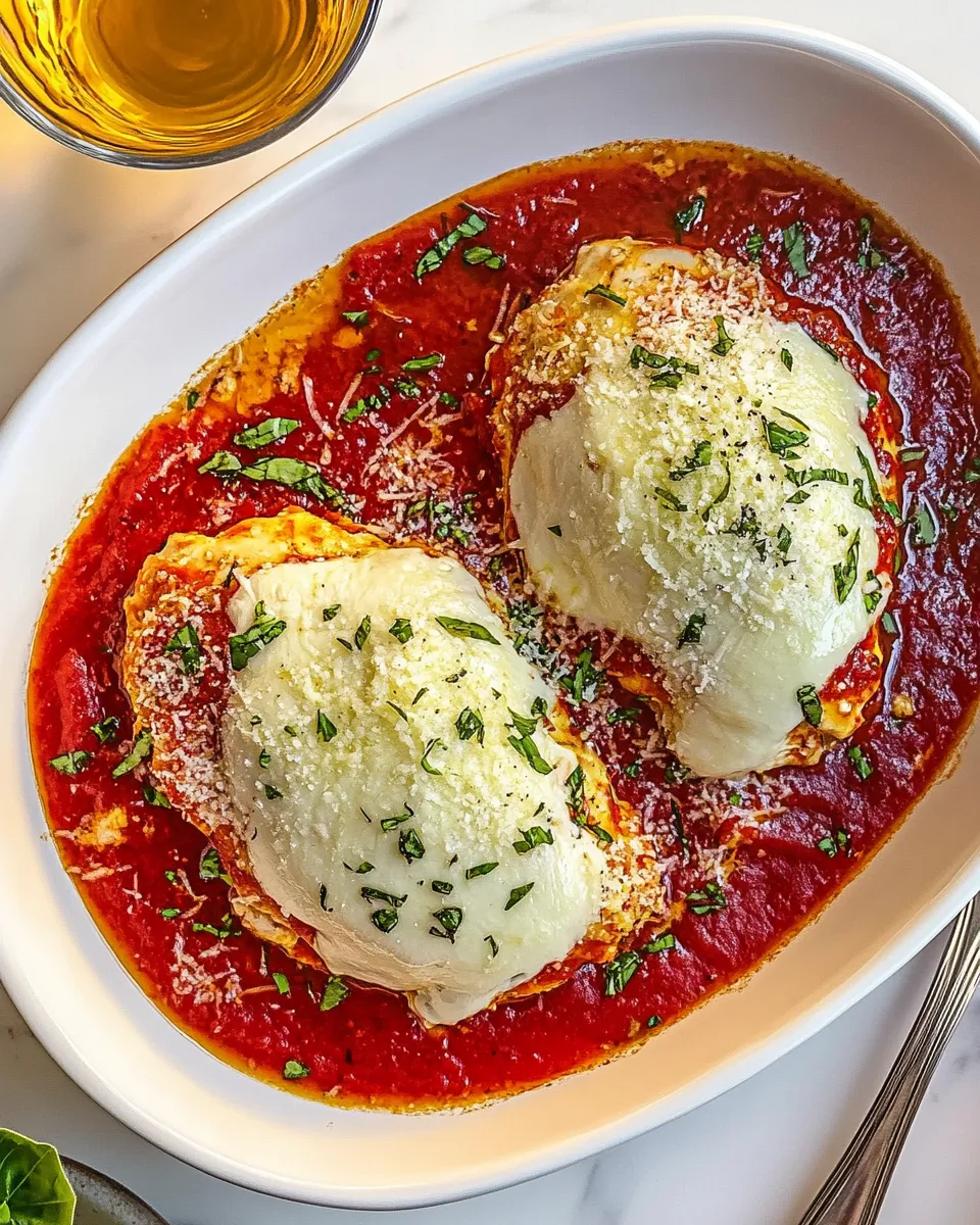 Delicious Stuffed Chicken Parmesan plate image