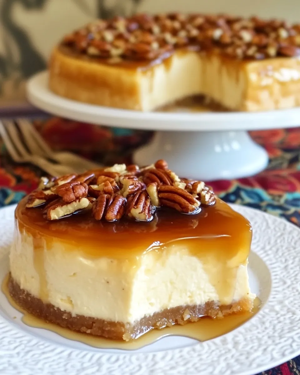Homemade Sugar Free Cheesecake with Maple Pecan Topping photo