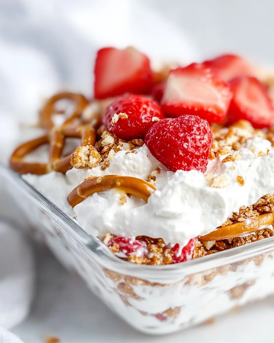 Delicious Sugar Free Pretzel Salad dish photo