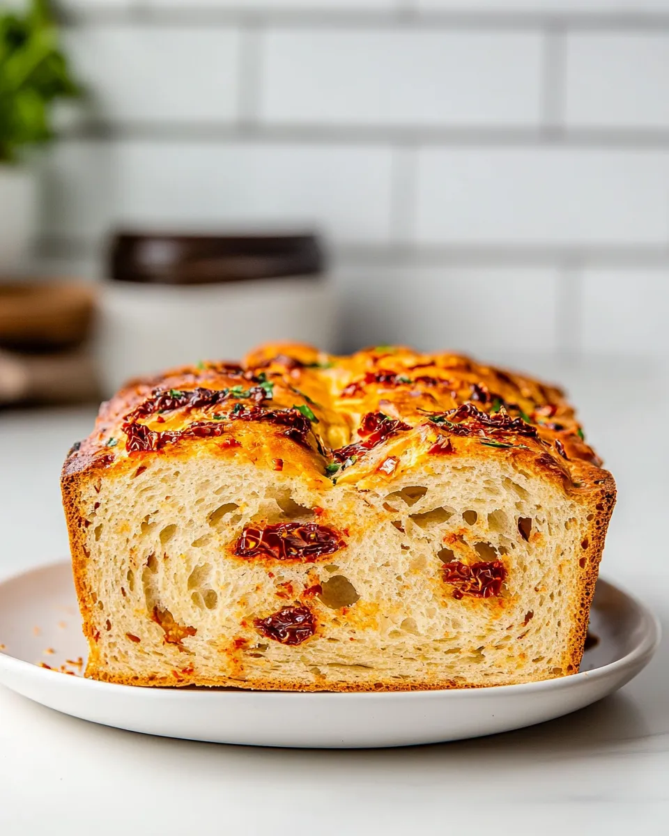 Easy Sun-Dried Tomato Bread (No-Knead) recipe image
