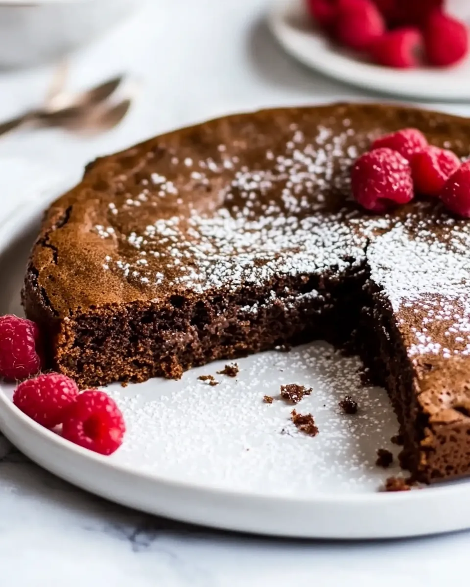 Classic Swedish Sticky Chocolate Cake (Kladdkaka) dish photo