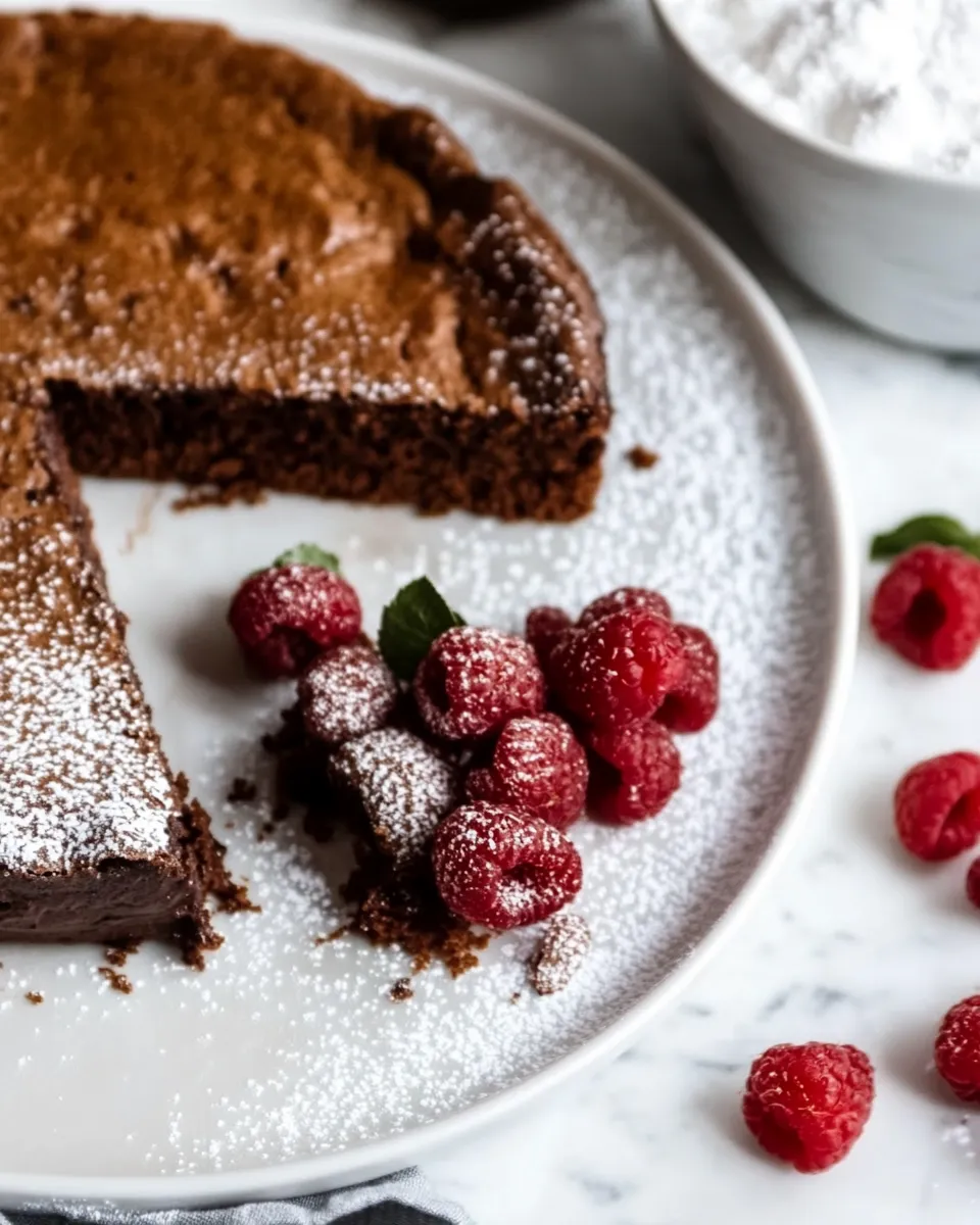 Easy Swedish Sticky Chocolate Cake (Kladdkaka) image