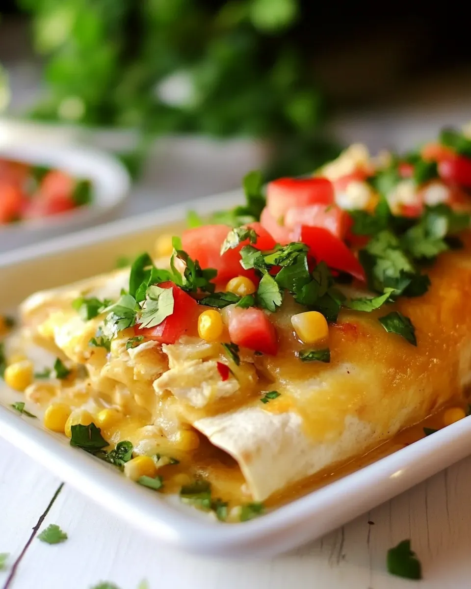 Classic Sweet Corn and Chicken Enchiladas dish photo