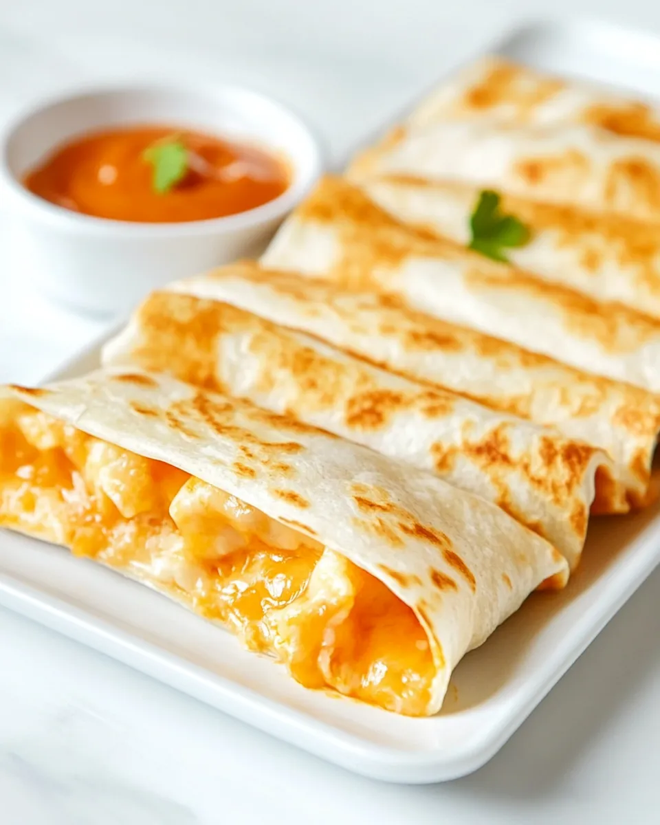Easy Taco Bell Cheesy Roll Up Recipe (Easy 3-Cheese Copycat) recipe image