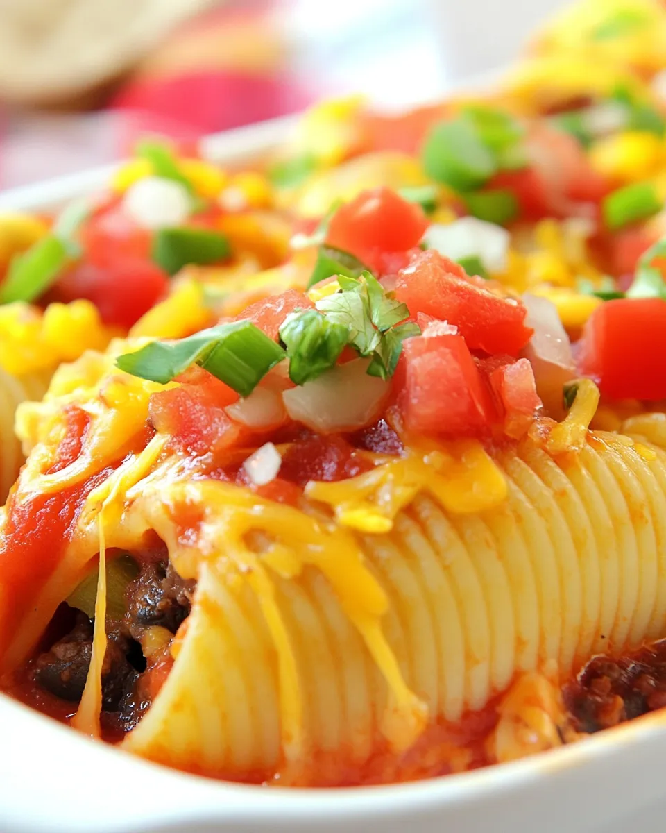 Homemade Taco Stuffed Pasta Shells Recipe photo