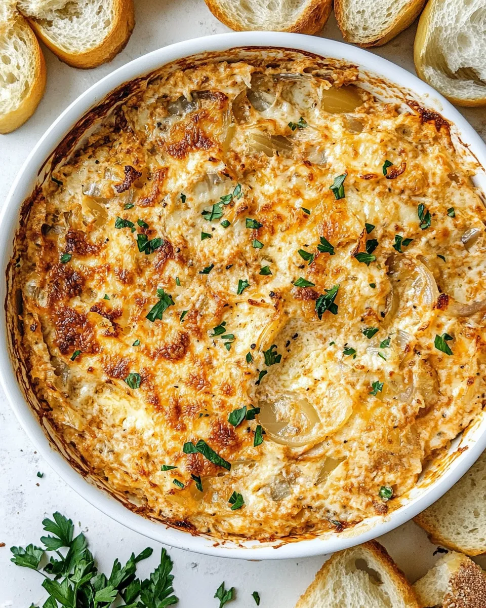 Delicious Tennessee Onion Dip plate image