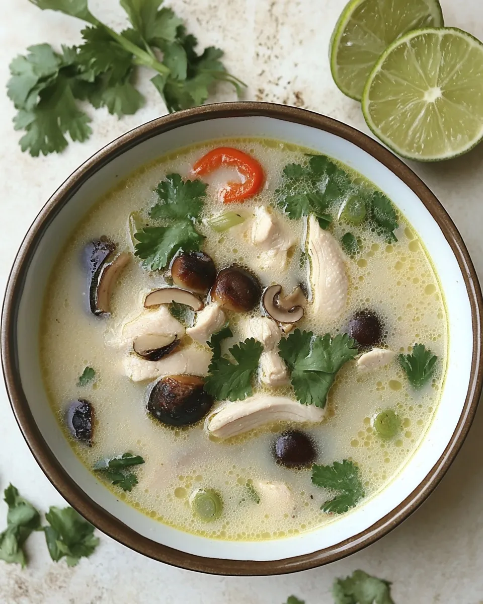 Classic Thai Coconut Chicken Soup dish photo