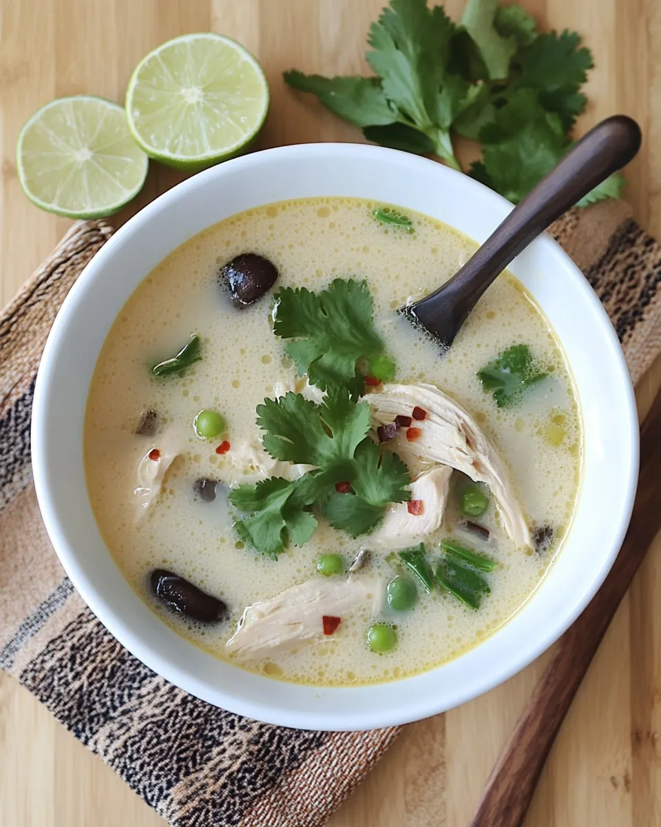 Easy Thai Coconut Chicken Soup food shot