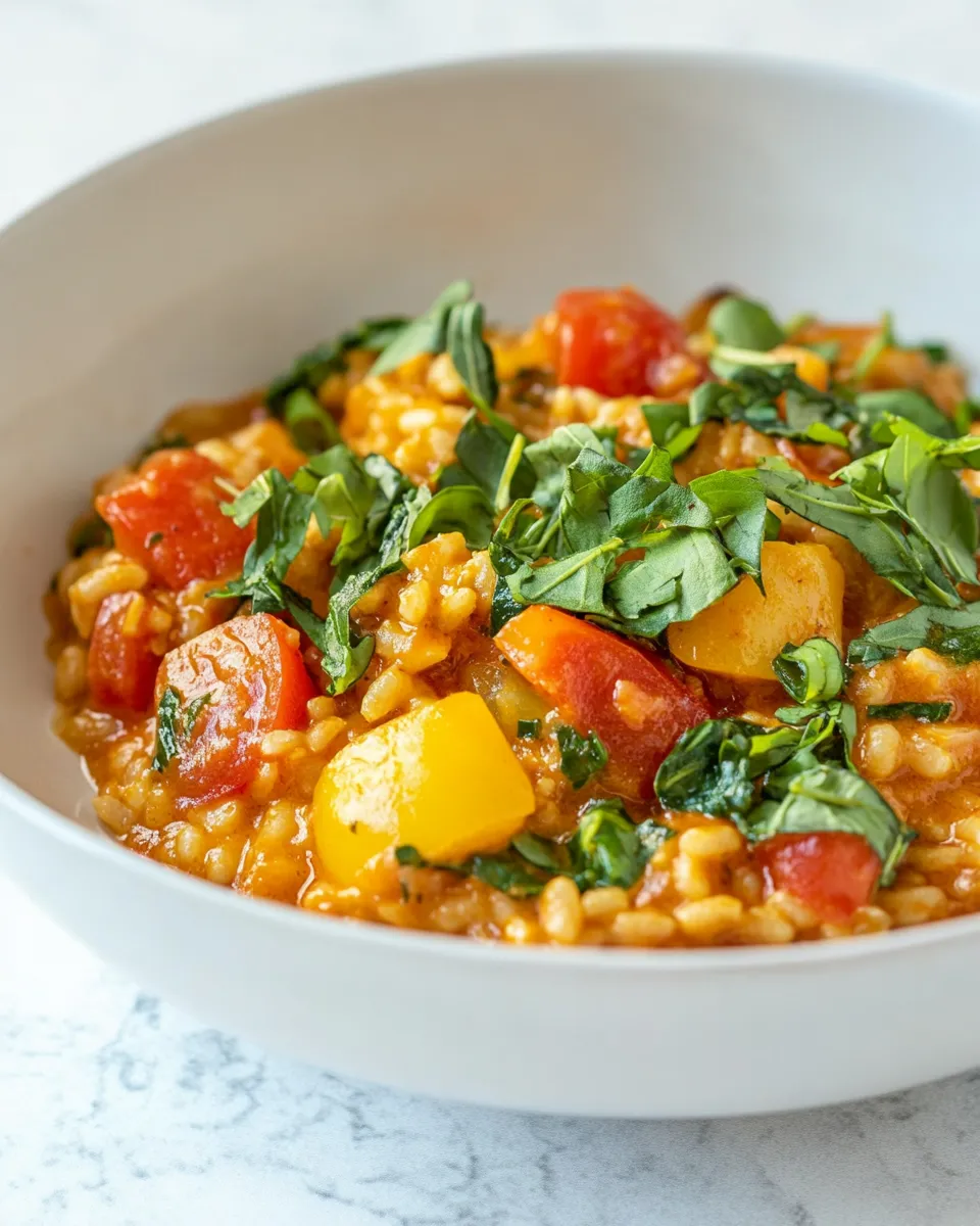 Classic Thai Red Curry Risotto dish photo