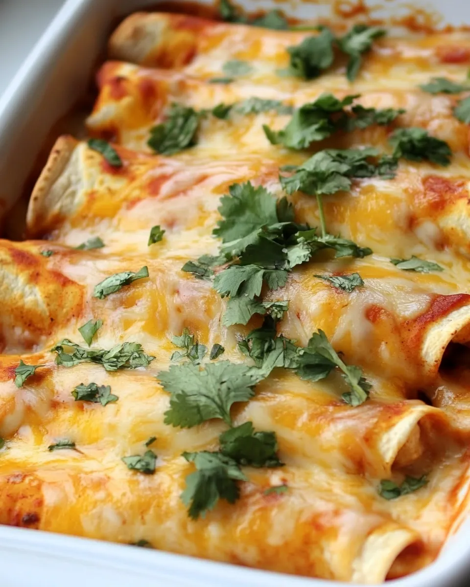 Easy Three Cheese Chicken Enchiladas recipe image