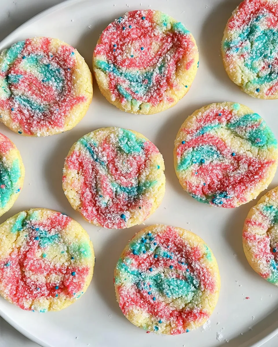 Easy Tie-Dye Cookies (Butter Cookies) recipe photo
