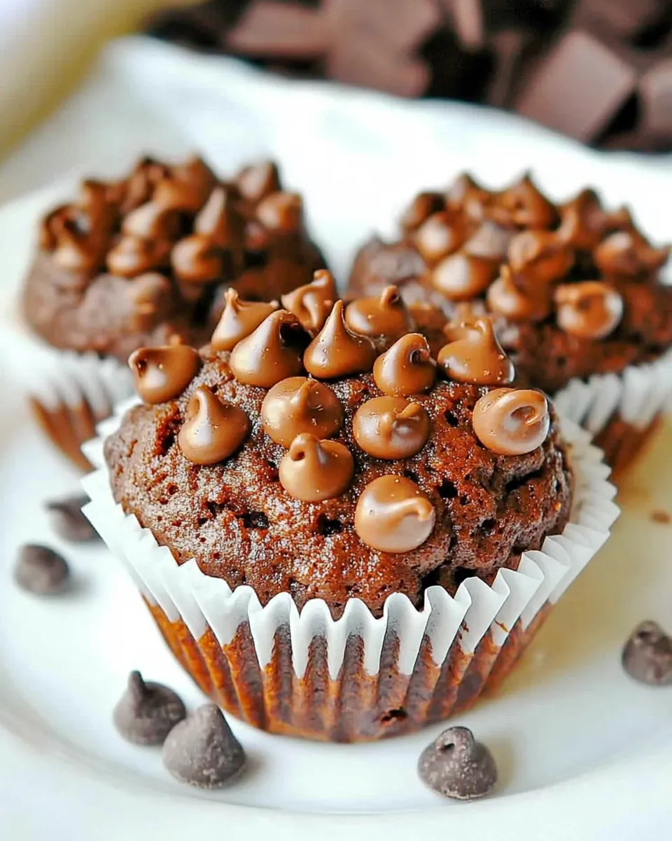 Perfect Triple Chocolate Muffins plate image