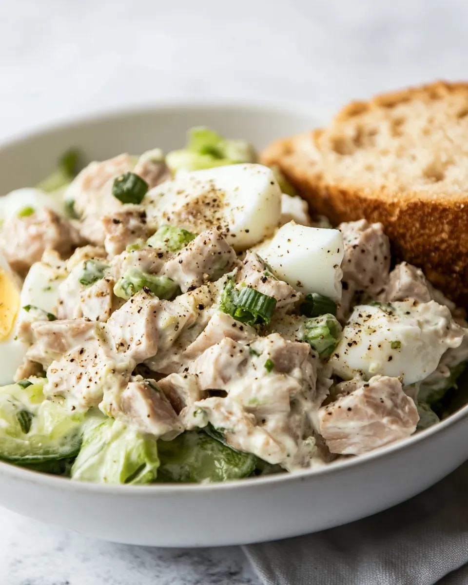 Homemade Tuna Salad Recipe with Egg photo