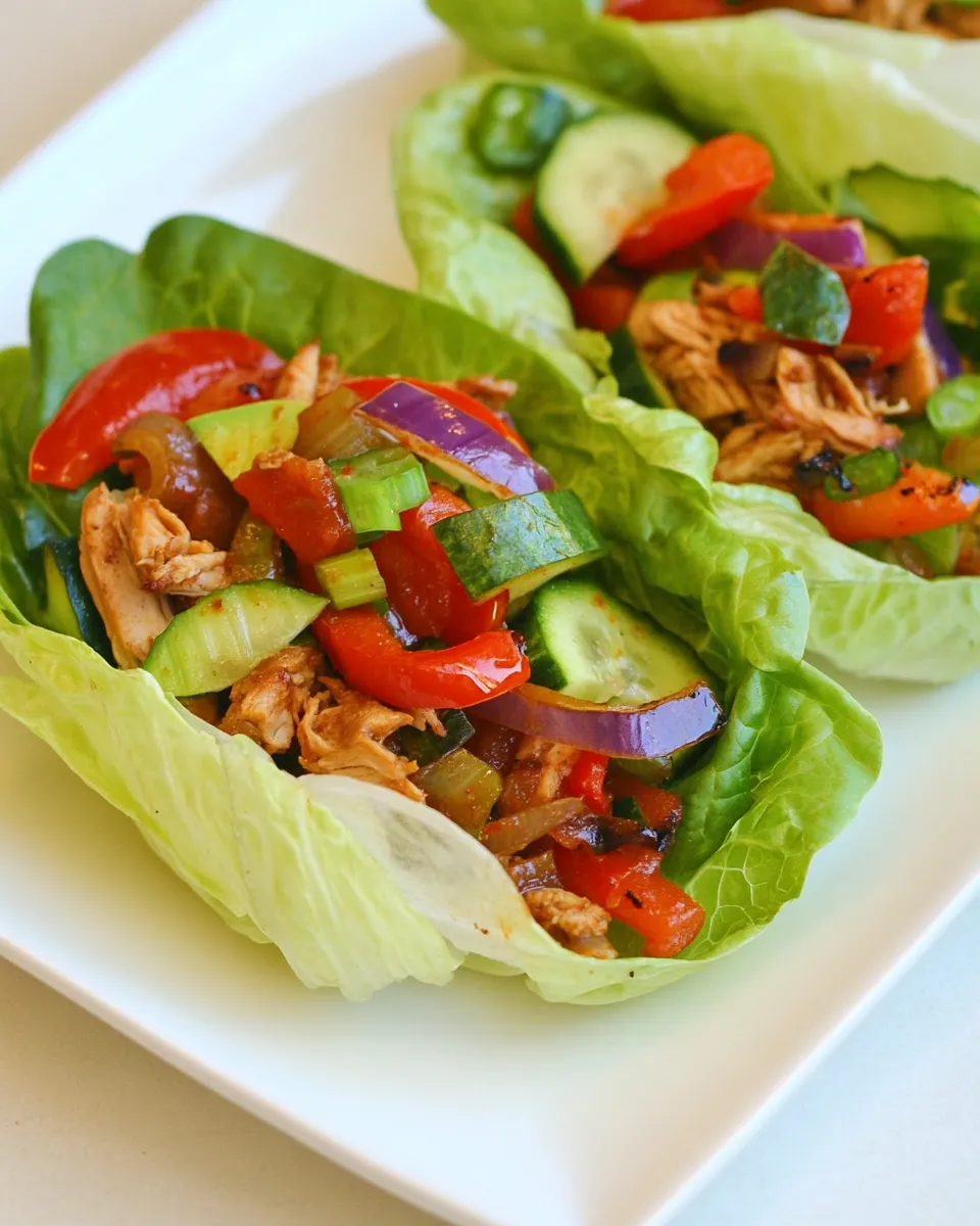 Homemade Turkey Fajita Lettuce Wraps recipe photo