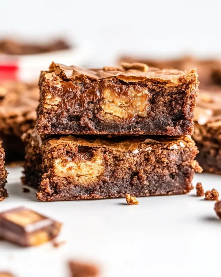 Homemade Twix Bar Brownies recipe photo