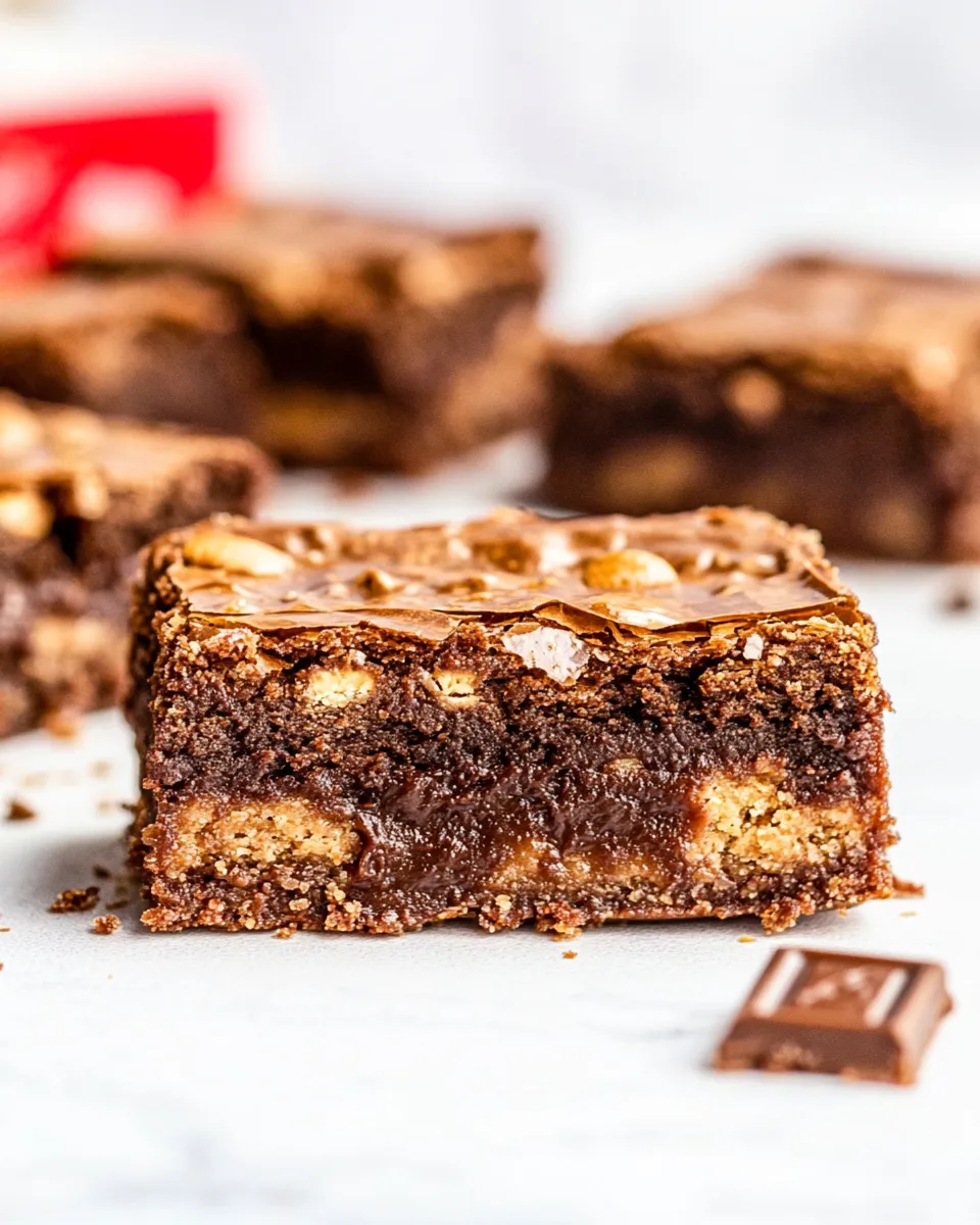 Delicious Twix Bar Brownies plate image