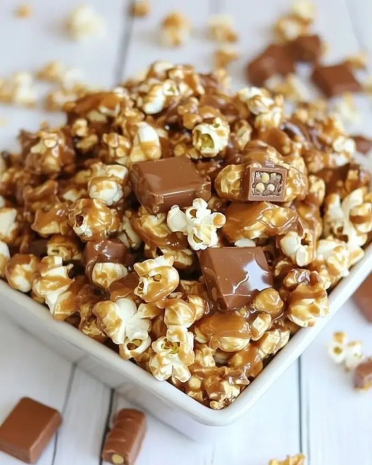Homemade Twix Caramel Popcorn recipe photo