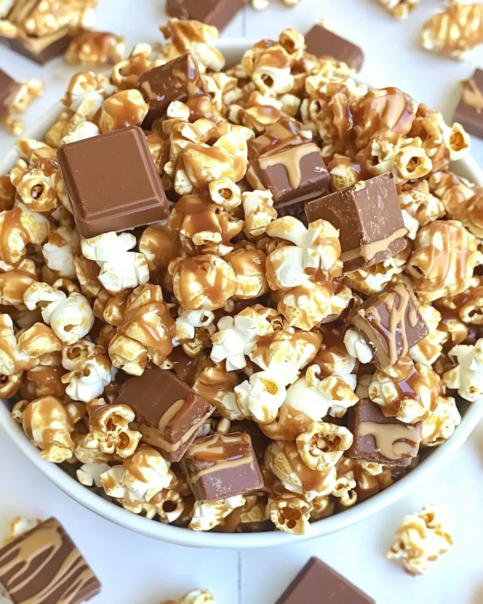 Easy Twix Caramel Popcorn food shot