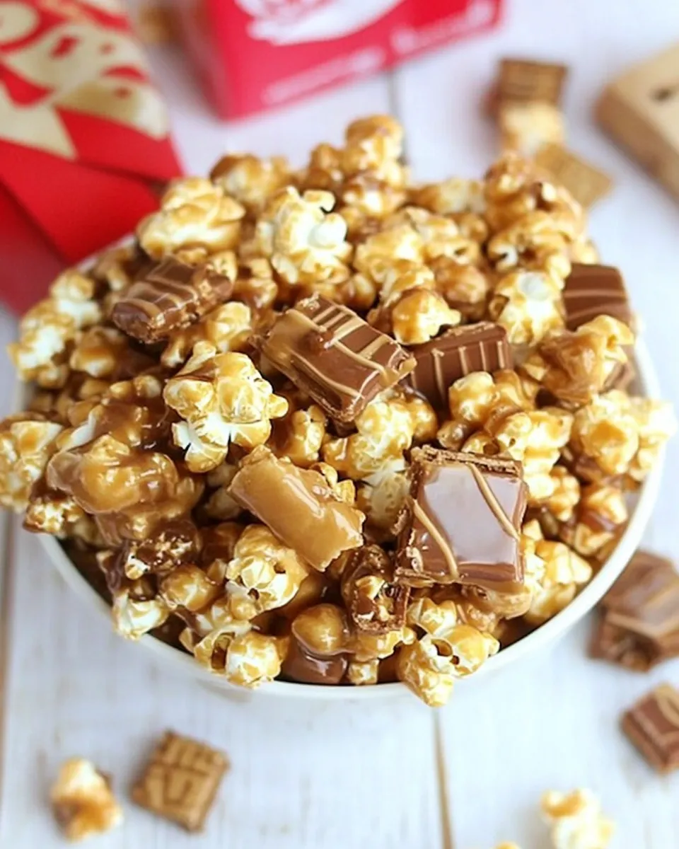 Delicious Twix Caramel Popcorn image