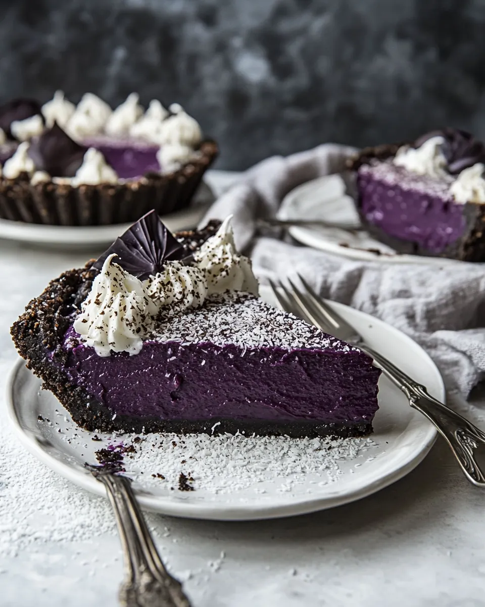 Easy Ube & Coconut Cream Pie recipe image