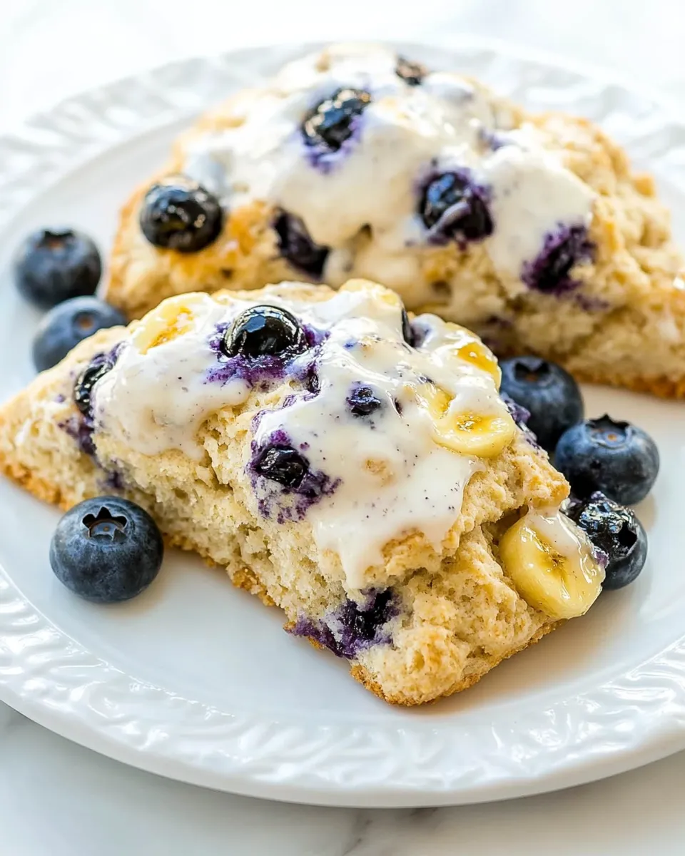 Homemade Vegan Blueberry Banana Scones dish photo