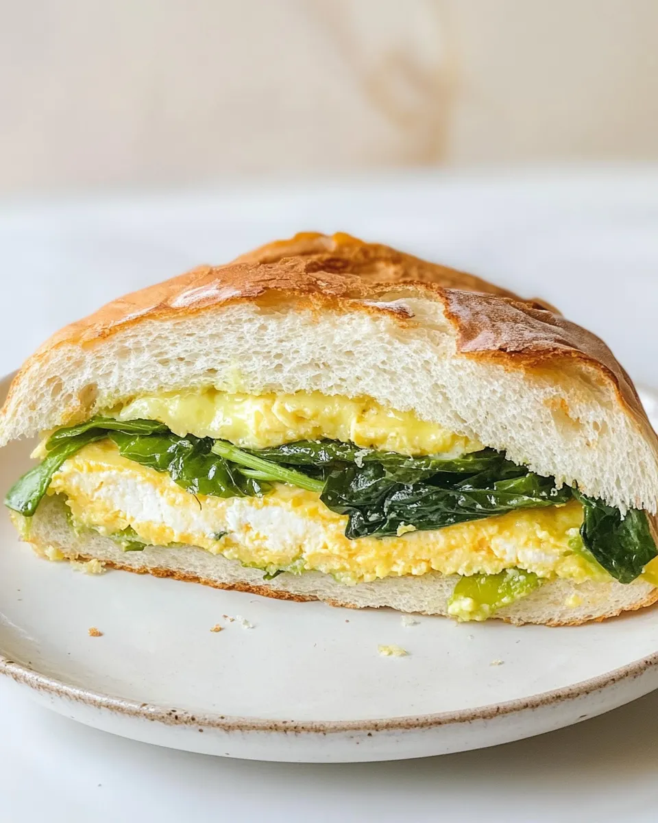 Delicious Vegetarian Breakfast Sandwich image