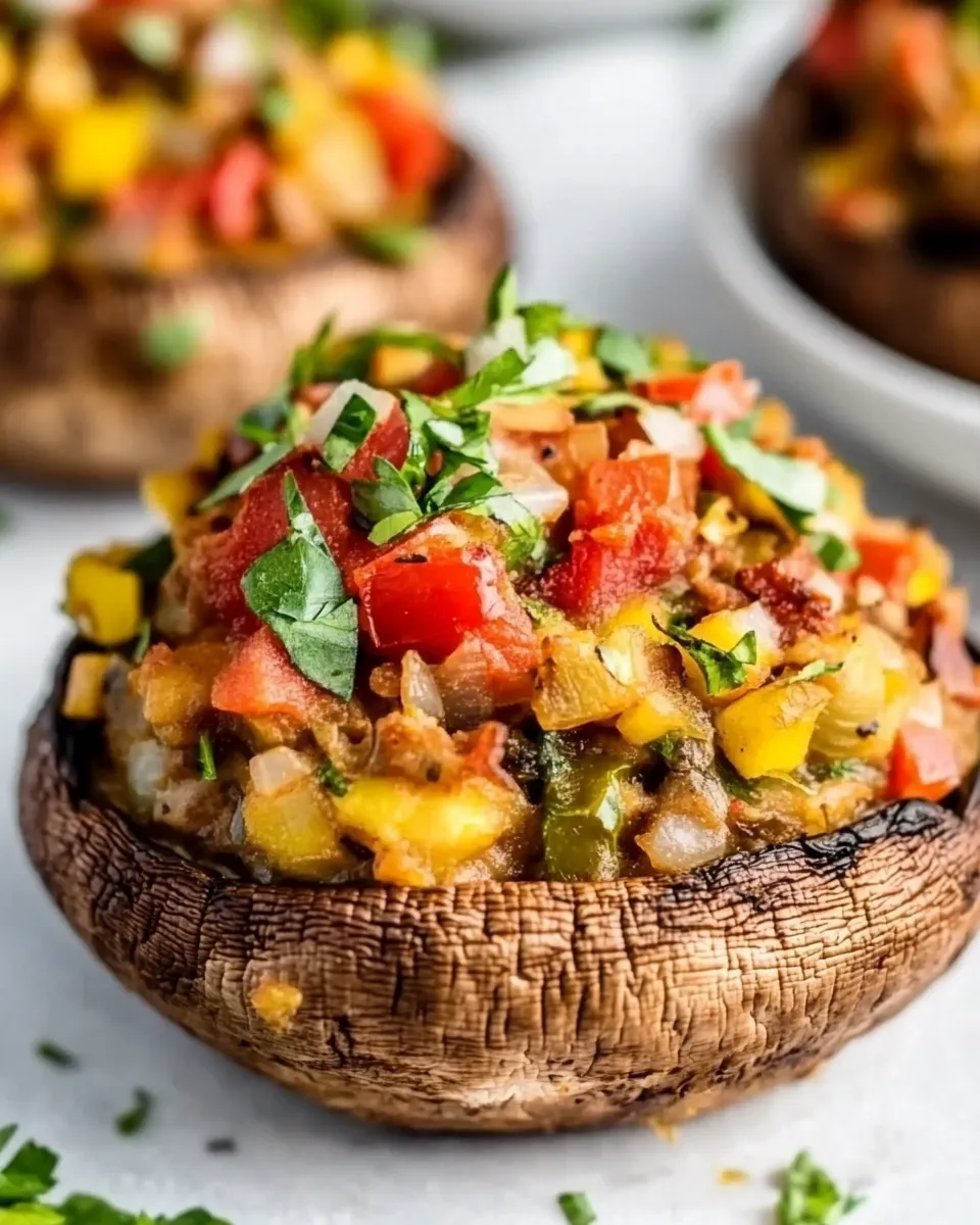 Classic Vegetarian Stuffed Portobello Mushrooms dish photo