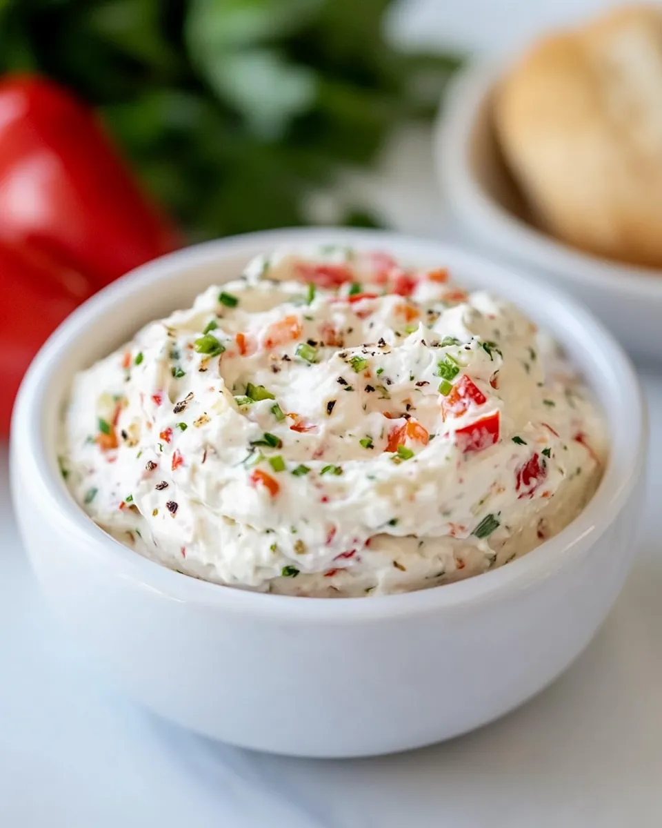 Easy Veggie Cream Cheese food shot