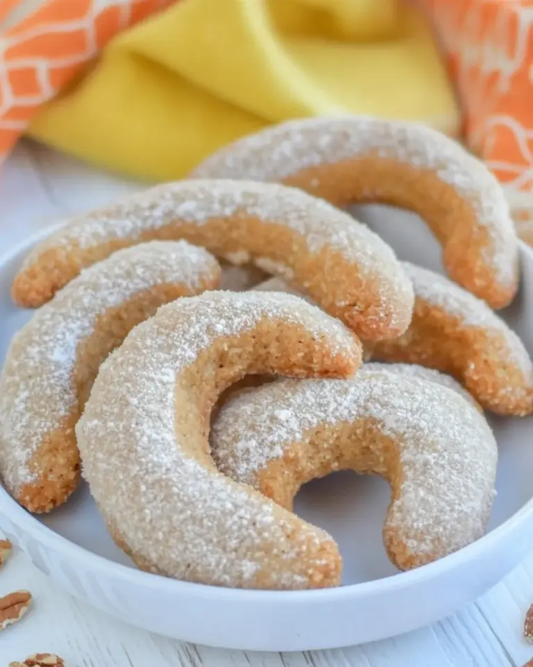 Homemade Walnut Crescent Cookies photo