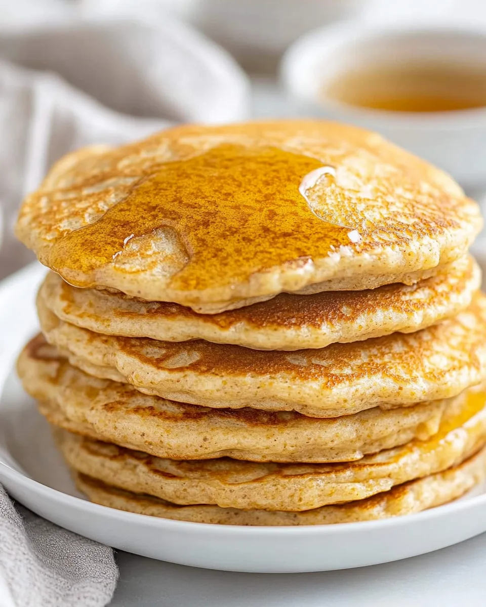 Easy Wheat Germ Pancakes food shot