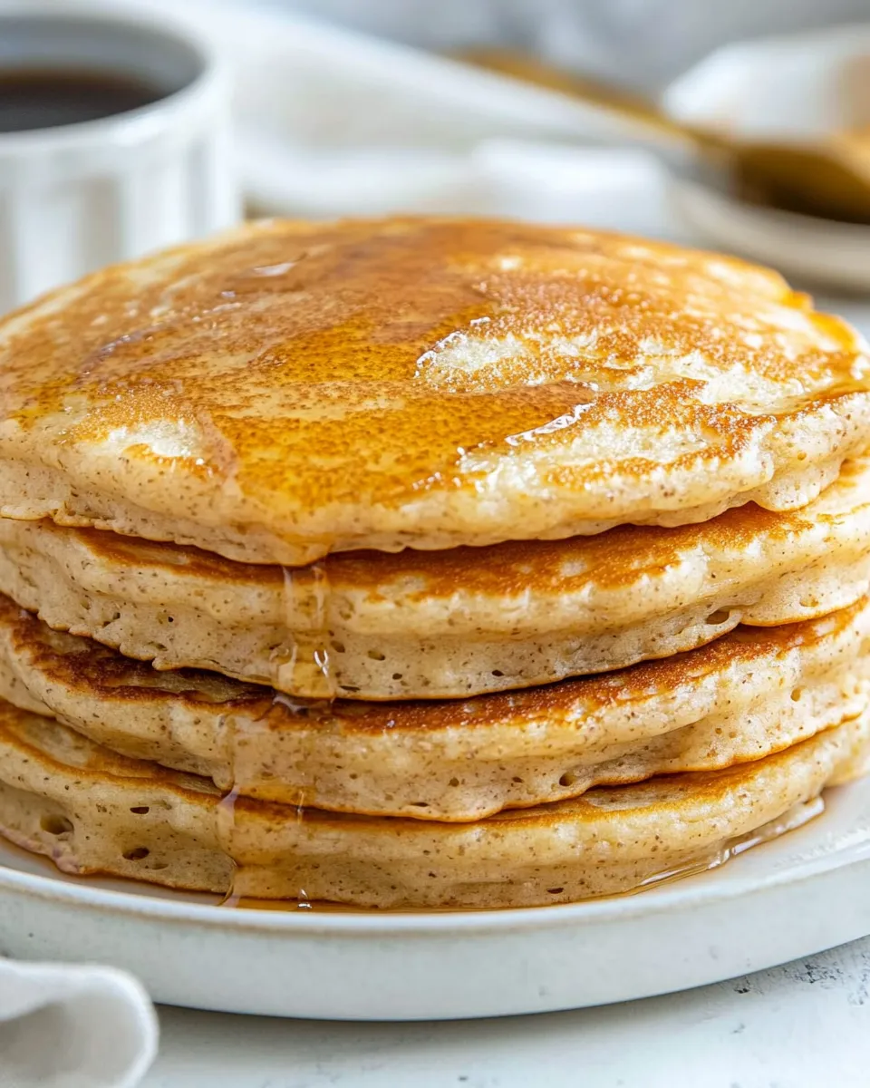 Delicious Wheat Germ Pancakes plate image