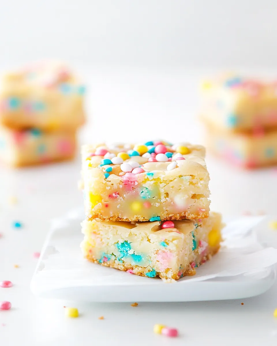 Classic White Chocolate Funfetti Blondies image