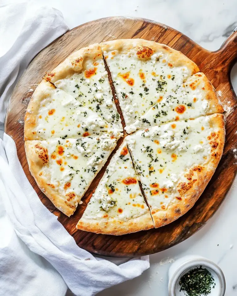 Homemade White Pizza (Pizza Bianca) photo