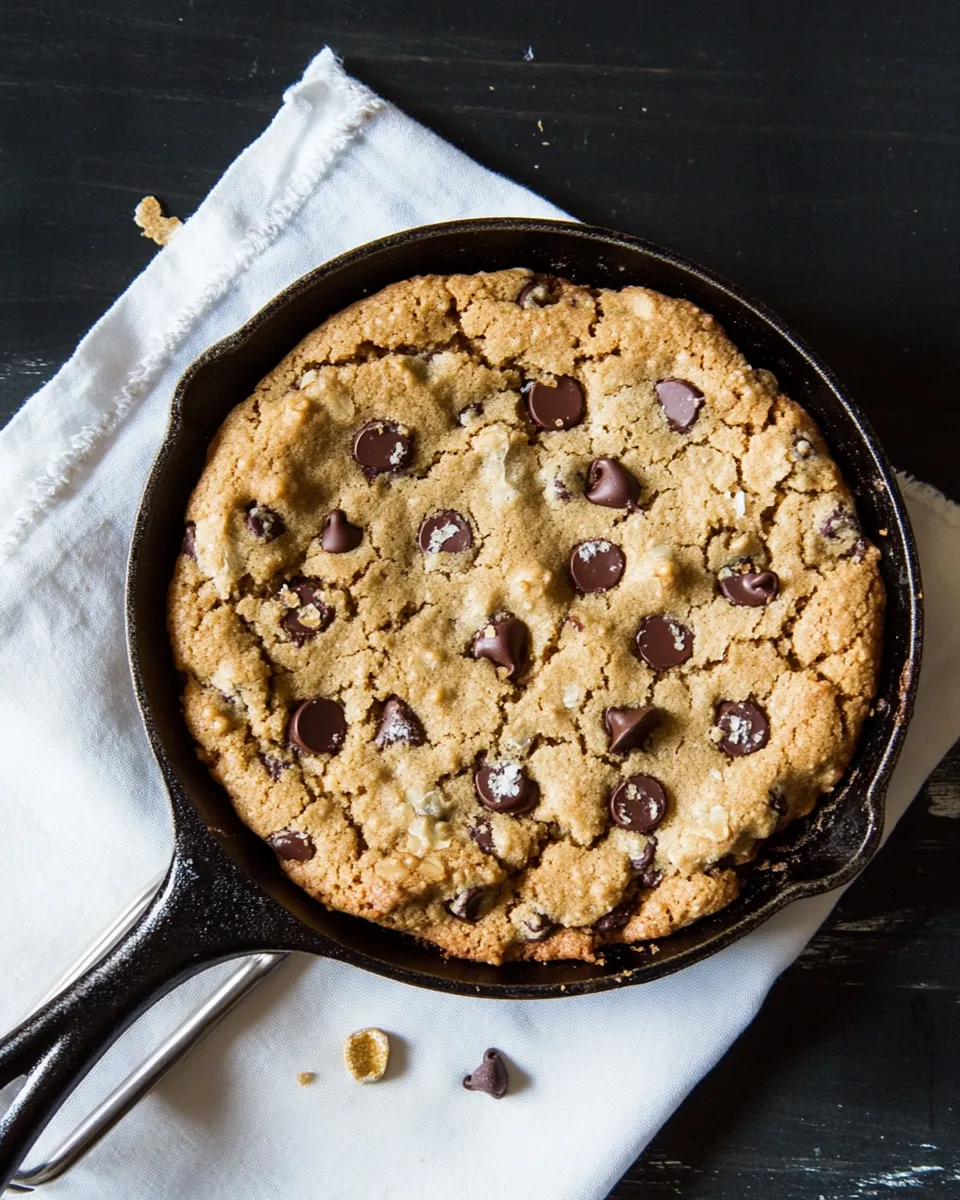 Ultimate Whole Wheat Chocolate Chip Skillet Cookie. recipe image