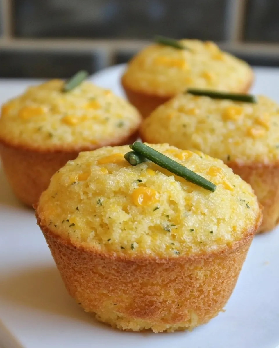 Delicious Zucchini Cheddar Corn Muffins plate image